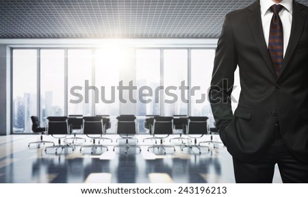 Businessman in contemporary office