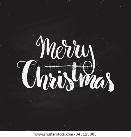 Merry Christmas Lettering. Vector Clipart For Christmas Cards And Photo Overlays. Handdrawn