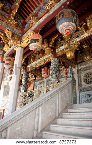grand entrance of the clan temple Khoo Kong Si in Penang