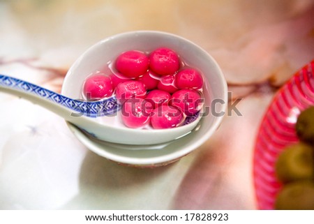 traditional sweet chinese glutinous rice ball for special occasion