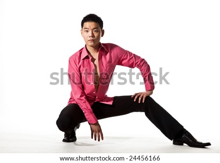 stylish asian young business man in formal attire