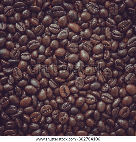 Roasted coffee beans.For art texture or web design and web background.