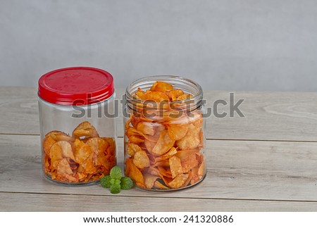 spicy cassava chips, Indonesian snacks
