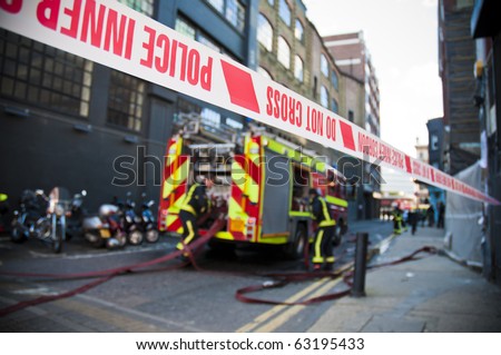 Similar – Image, Stock Photo crime scene | fire investigation