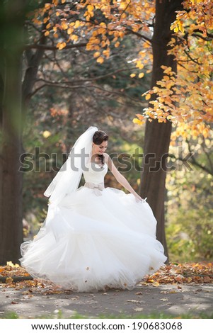 bride dance in the park