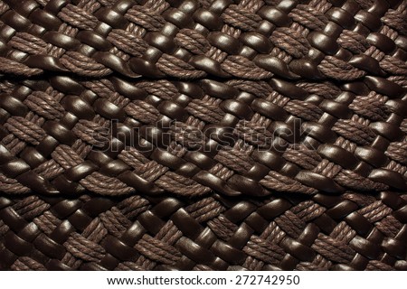 weaving leather and thread brown background texture