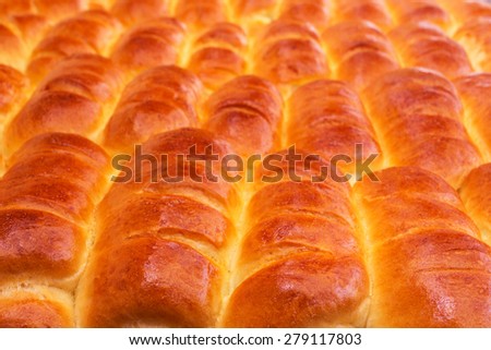 Fresh baked goods - muffins ruddy appetizing closeup