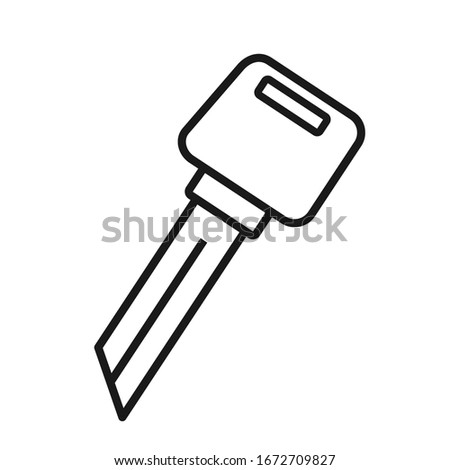  Key icon. Empty outline. Simple flat design for websites and apps
