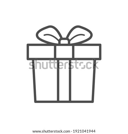 gift or a surprise. Vector icon for thematic design, websites, applications, and printed products. Flat style.