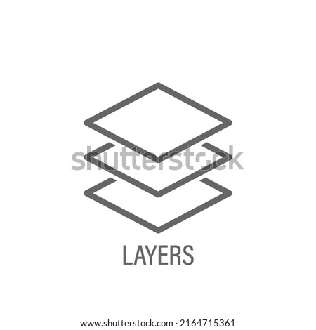 Layer icon. Vector illustration for websites, applications and application tools. contour icon. Flat style.