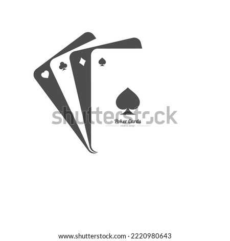 A set of aces. Minimalist vintage poker playing card, gambling symbol. Vector for logo, casino and creative design.