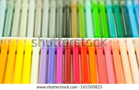 Rainbow magic pens in the box