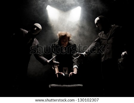 Similar – Image, Stock Photo shadow theatre (3) Man
