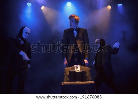 Similar – Image, Stock Photo shadow theatre (3) Man