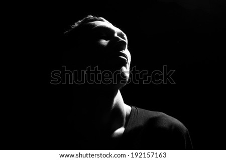 Similar – Image, Stock Photo portrait of a worried thoughtful boy