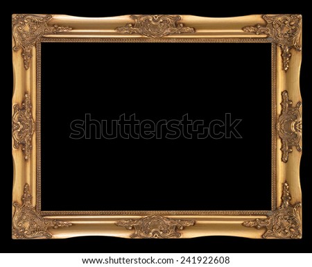 Black picture Frame Isolated on black Background