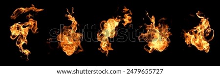 Similar – Image, Stock Photo campfire on dark background. Winter.