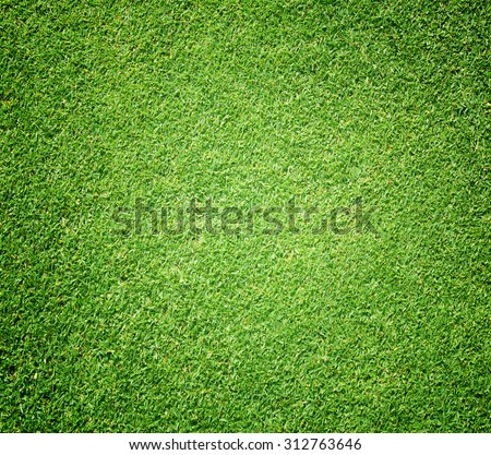 Background of green grass golf course, football field background texture pattern.