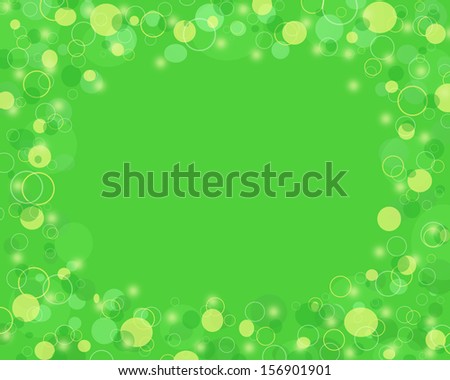 Abstract green and yellow circle background