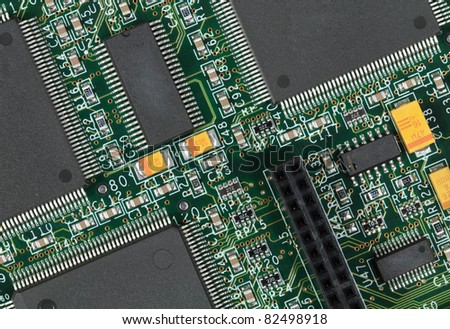 The green printed circuit-board