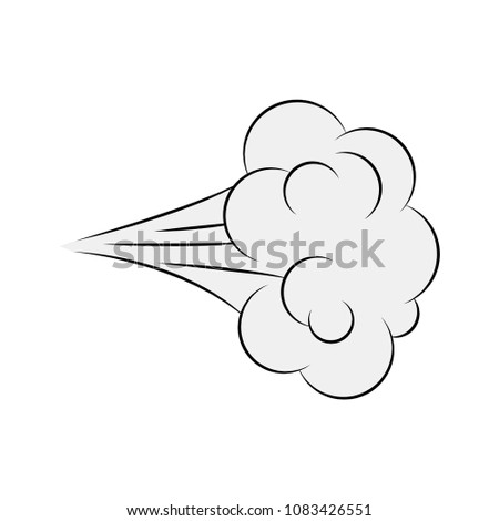 Cartoon blow, comic smoke isolated on white background Сток-фото © 