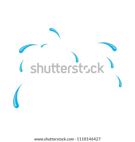 sweat drops for comic book character vector design isolated on white