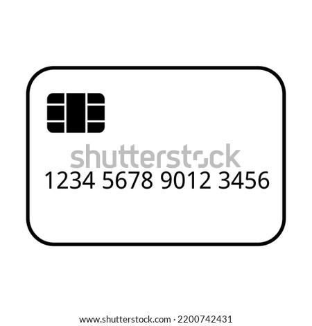 Credit card icon. Vector symbol isolated on white background