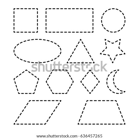 geometric shapes square, circle, oval, triangle, hexagon, rectangle, star, heart, rhombus vector symbol icon design. 