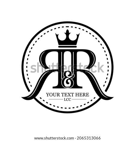 classic logo circular r and r with crown