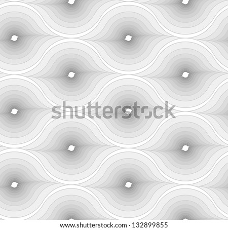 Abstract seamless rounded gray pattern. Black and white background.