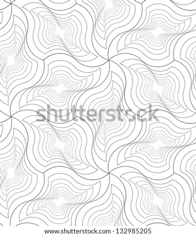 Abstract seamless black and white twisted pattern