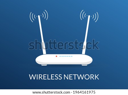 Router icon. Wifi or wireless network. Modern internet access concept. Vector illustration.