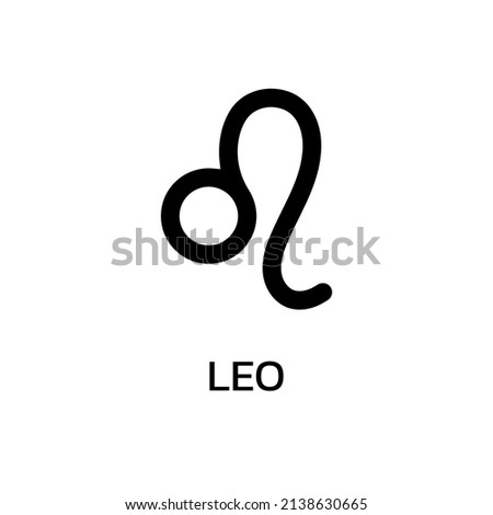 Leo icon or sign. Zodiac, astrology, horoscope symbol. Vector illustration.