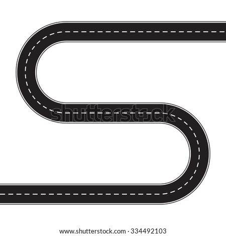 Vector Images, Illustrations and Cliparts: Asphalt road isolated on ...