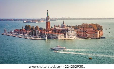 Similar – Image, Stock Photo Venetian tower at sunset under a blue sky