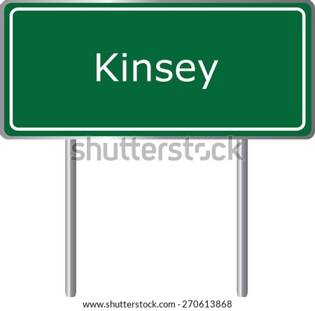 Kinsey, Alabama, road sign green vector illustration, road table, USA city