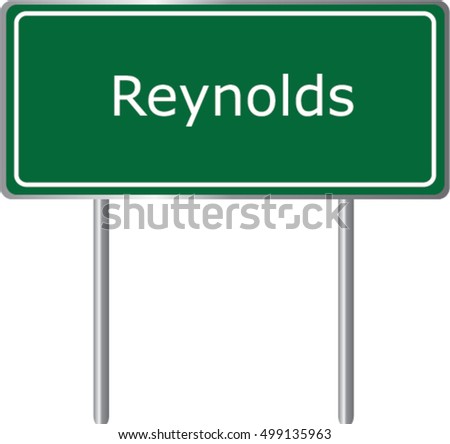Reynolds , Georgia , road sign green vector illustration, road table, USA city