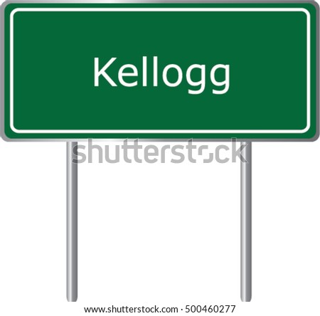 Kellogg , Idaho , road sign green vector illustration, road table, USA city