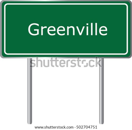 Greenville , Illinois , road sign green vector illustration, road table, USA city
