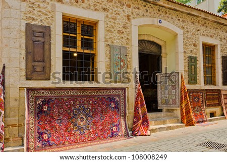 Antalya, Turkey - old town - carpet shop
