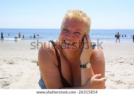 Happy fatty woman