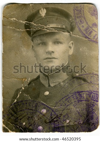 Vintage portrait of a soldier