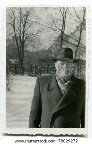 Vintage photo of man (fifties)