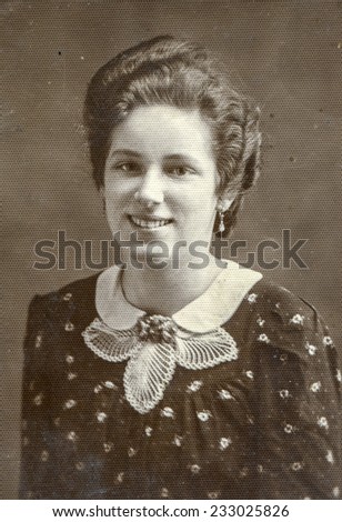 WIENER NEUSTADT, AUSTRIA, CIRCA THIRTIES:  Vintage photo of woman