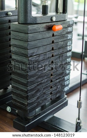 Weight plate for exercise in fitness room