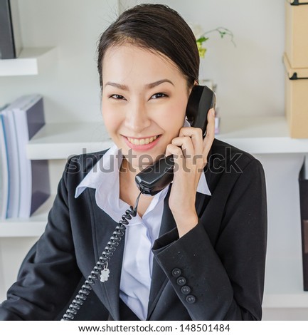 Young business women phone calling