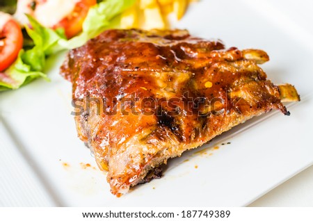 Grilled Ribs meat steak