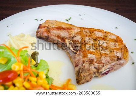 Pork chops steak