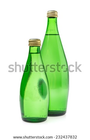 Mineral bottle water drink isolated on white background