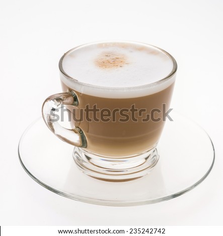 Coffee glass isolated on white background